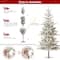 8ft. Pre-Lit Deluxe Flocked Fir Artificial Christmas Tree, Warm White Lights